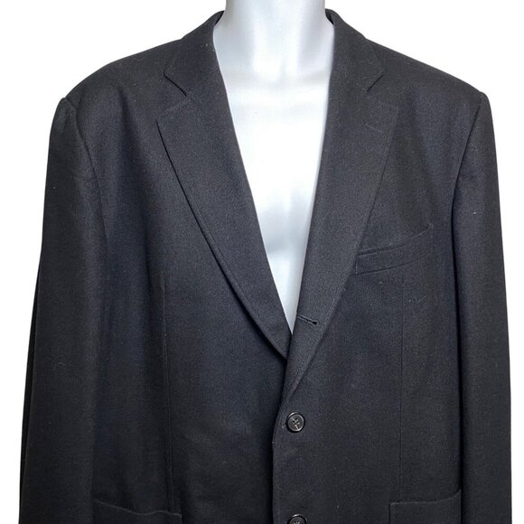 Scabal Black Wool Blazer Jacket Mens Size 54R Bespoke Made to Measure 3 Button - Picture 2 of 11